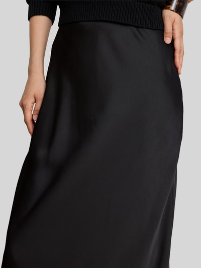 Lauren Ralph Lauren Ausgestellter Maxi-Rock aus Satin Black 3