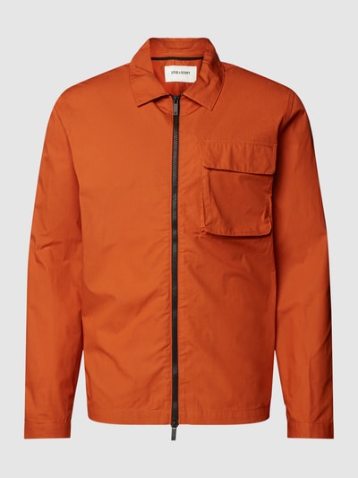 Lyle & Scott Overshirt met tweewegsritssluiting, model 'Pocket' Oranje - 2