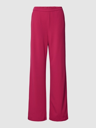 Vila Regular fit stoffen broek met elastische band, model 'SOL' Rood - 2