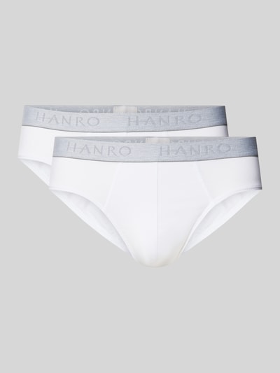 Hanro Slip mit Label-Details im 2er-Pack Weiss 1