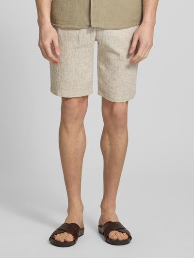 MCNEAL Regular Fit Bermudas mit elastischem Bund und Gesäßtasche Beige 4