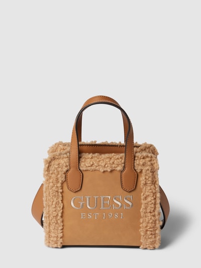 Guess Handtasche mit Label-Stitching Modell 'SILVANA' Camel 2