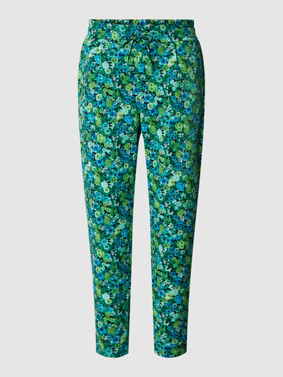 ICHI Stoffen broek met verkorte pijpen, model 'Kate' Groen - 2