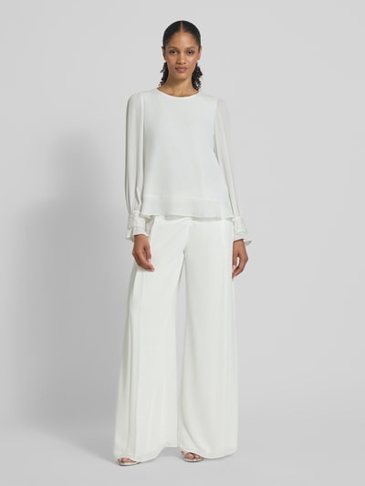 Marc Cain Wide Fit Hose mit Perlen und seitlichem Reißverschluss Weiss 1