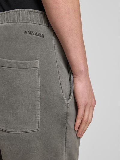 ANNARR Regular Fit Sweatshorts mit elastischem Bund Modell 'HOYT' Anthrazit Melange 3