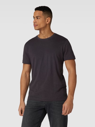 Tom Tailor T-Shirt mit melierter Optik Modell 'Uni Slub Tee' Anthrazit 4