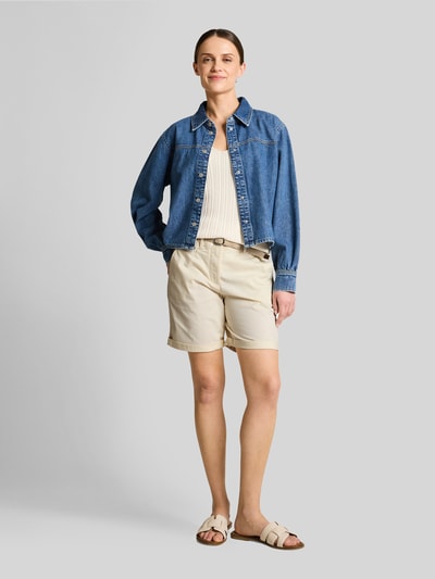 Tom Tailor Chinoshorts met riem Offwhite - 1