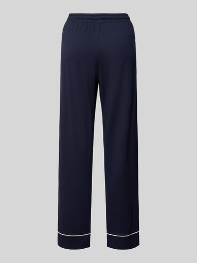 Produktfoto, dunkelblaue Pyjama-Hose aus Baumwoll-Modal-Mix mit Relaxed-Fit, elastischem Bund und Tunnelzug von Christian Berg Woman