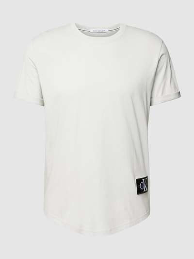 Calvin Klein Jeans T-shirt met labelpatch Zilver - 2