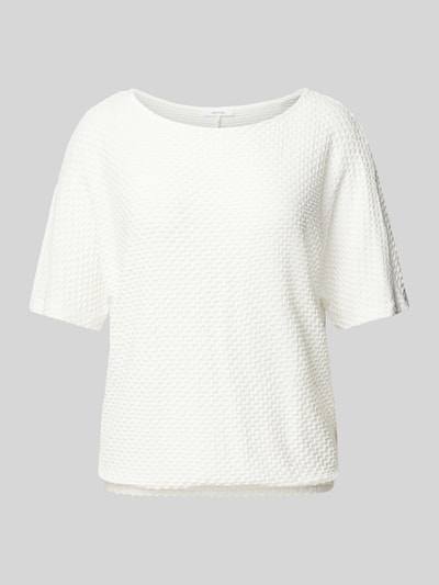 OPUS T-Shirt mit Strukturmuster Modell 'Sedoni' Offwhite 1