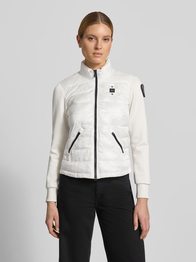Blauer USA Steppjacke mit Label-Patches Modell 'HASKEL' Weiss 4