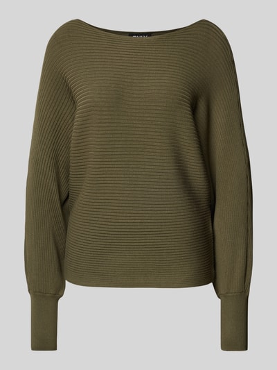 Only Gebreide pullover met structuurmotief, model 'LADALINE' Olijfgroen - 2