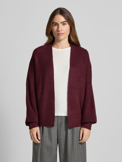 mbyM Cardigan mit gerippten Abschlüssen Bordeaux 4