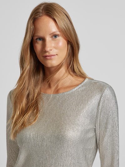 Oui Longsleeve met ronde hals Zilver - 3