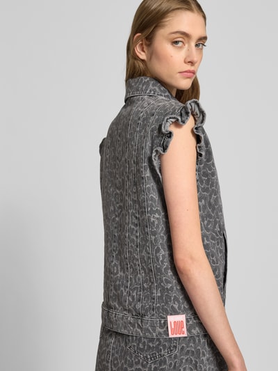 OH APRIL Jeansweste mit Umlegekragen Modell 'Uva' Mittelgrau 3
