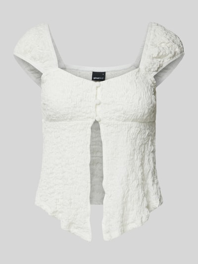 Gina Tricot Top mit Strukturmuster Offwhite 2