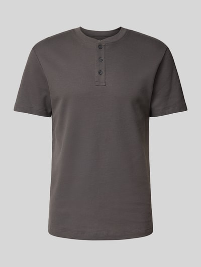 Tom Tailor Denim Regular Fit T-Shirt in Waffelstruktur Anthrazit 2