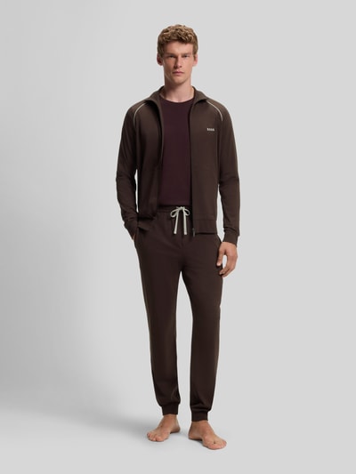 BOSS Regular Fit Sweathose aus Baumwoll-Mix Modell 'Mix&Match' Dunkelbraun 1