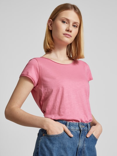 Tom Tailor Regular Fit T-Shirt aus reiner Baumwolle Pink 3