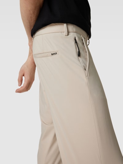 BOSS Chino met Franse steekzakken, model 'Perin' Beige - 3