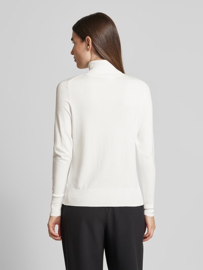 Christian Berg Woman Gebreide pullover met ribboorden Offwhite - 5