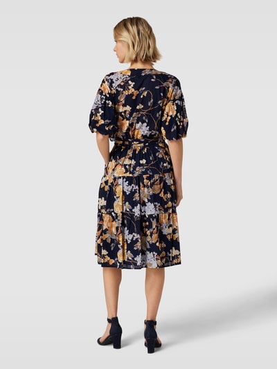 Lauren Ralph Lauren Midikleid mit Bindegürtel Modell 'BADELIZ' Marine 5