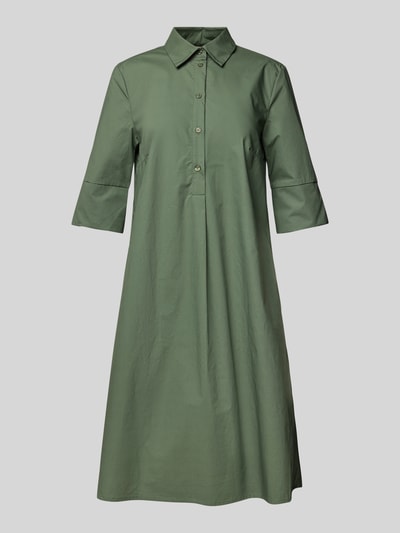 Christian Berg Woman Selection Knielanges Hemdblusenkleid mit 1/2-Arm Oliv 2