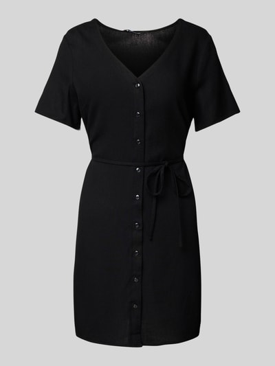 Vero Moda Loose Fit Minikleid aus Viskose-Leinen-Mix Modell 'MYMILO' Black 2