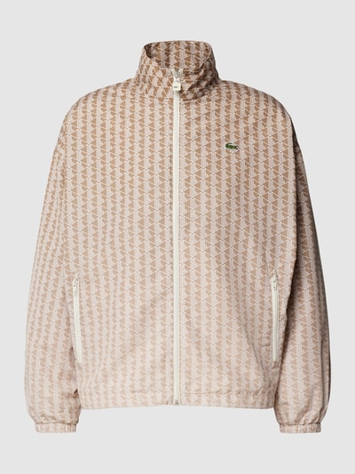 Lacoste Sweatjacke mit Stehkragen Beige 2