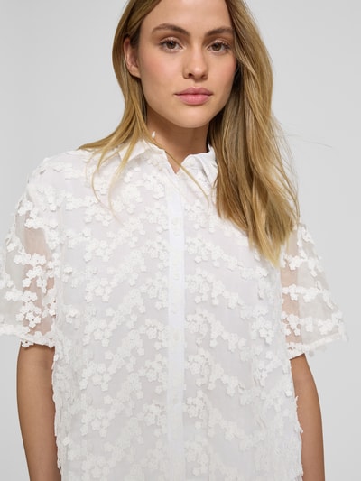 Jake*s Collection Regular Fit Bluse mit 1/2-Arm Weiss 3