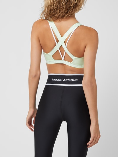 Under Armour Bustier met logo in band  Neongeel gemêleerd - 5