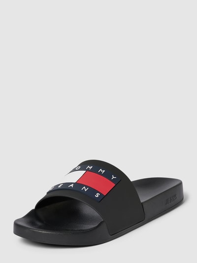 Tommy Jeans Slides mit Label-Patch Modell 'POOL' Black 1