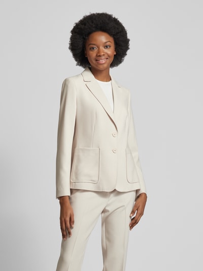 comma Blazer in effen design Zand - 4