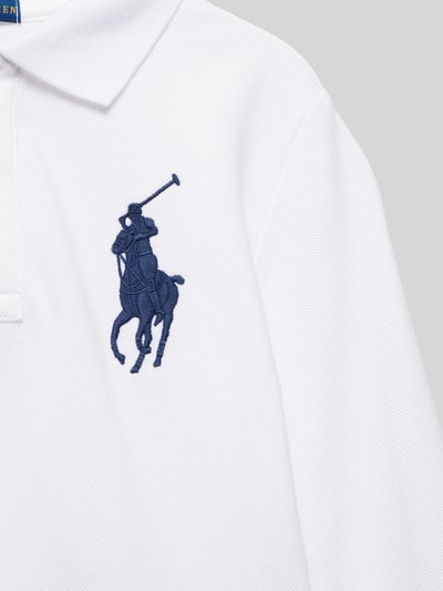 Polo Ralph Lauren Teens Koszulka polo o kroju slim fit z wyhaftowanym logo Biały 2