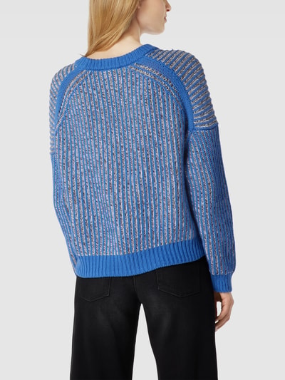 comma Casual Identity Gebreide pullover met raglanmouwen en wol Blauw - 5