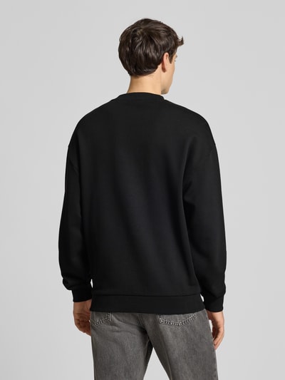 Hugo Blue Regular Fit Sweatshirt aus reiner Baumwolle Modell 'NEWIREX' Black 5
