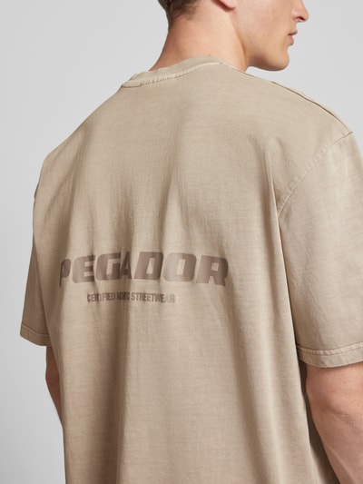 Pegador T-Shirt mit Label-Print Beige 3