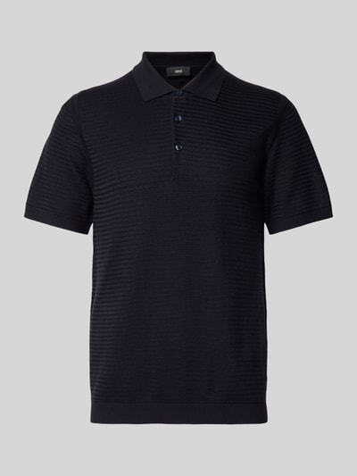 Cinque Regular Fit Poloshirt mit Strukturmuster Modell 'FLAVI' Marine 2