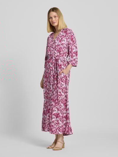 Selected Femme Soepele maxi-jurk van pure viscose, model 'FLORA' Donkerrood - 1