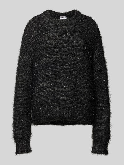 Jake*s Casual Sweter z dzianiny o kroju relaxed fit z efektownej przędzy Średnioszary 2