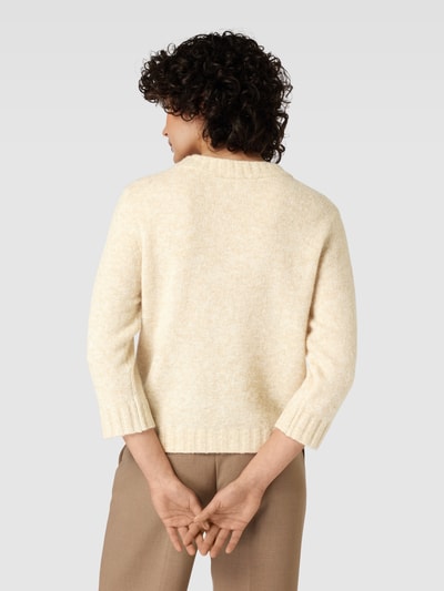 OPUS Strickpullover mit gerippten Abschlüssen Modell 'Putzi' Beige Melange 5