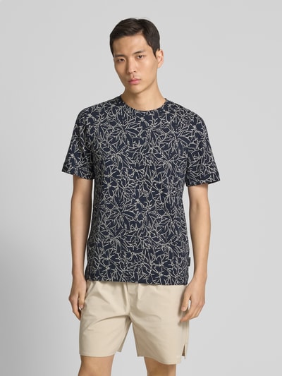 Tom Tailor Regular Fit T-Shirt aus reiner Baumwolle Dunkelblau 4