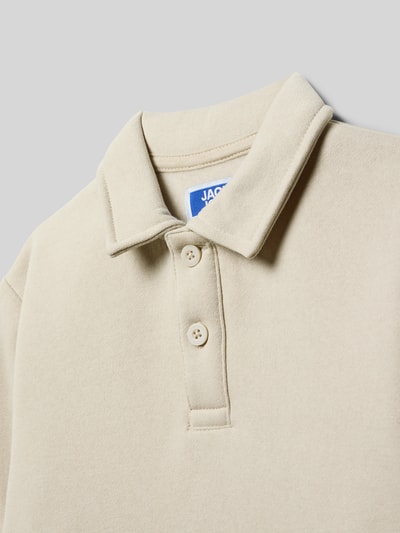 Jack & Jones Sweatshirt met platte kraag, model 'BRADLEY' Ecru - 2