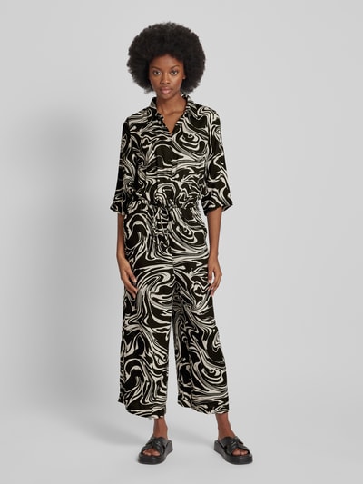 Kaffe Jumpsuit met strikceintuur, model 'carmen' Zwart - 4