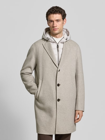 JOOP! COLLECTION Regular Fit Mantel aus Woll-Mix mit Kaschmir-Anteil Modell 'Daviot' Beige 4