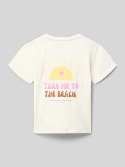 DANAMADE T-shirt met print en ronde hals Ecru - 3