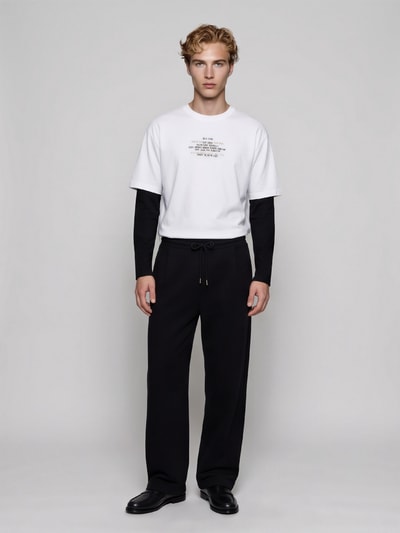 G-Star RAW T-Shirt mit zentralem Logo-Print Weiss 1