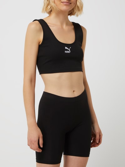 PUMA PERFORMANCE Crop Top mit Logo Black 4