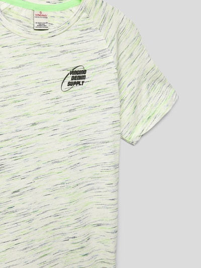 VINGINO T-shirt z detalem z logo model ‘JULBE’ Złamany biały 2