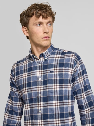 Barbour Tailored Fit Freizeithemd mit Button-Down-Kragen Modell 'Fallbay' Marine 3